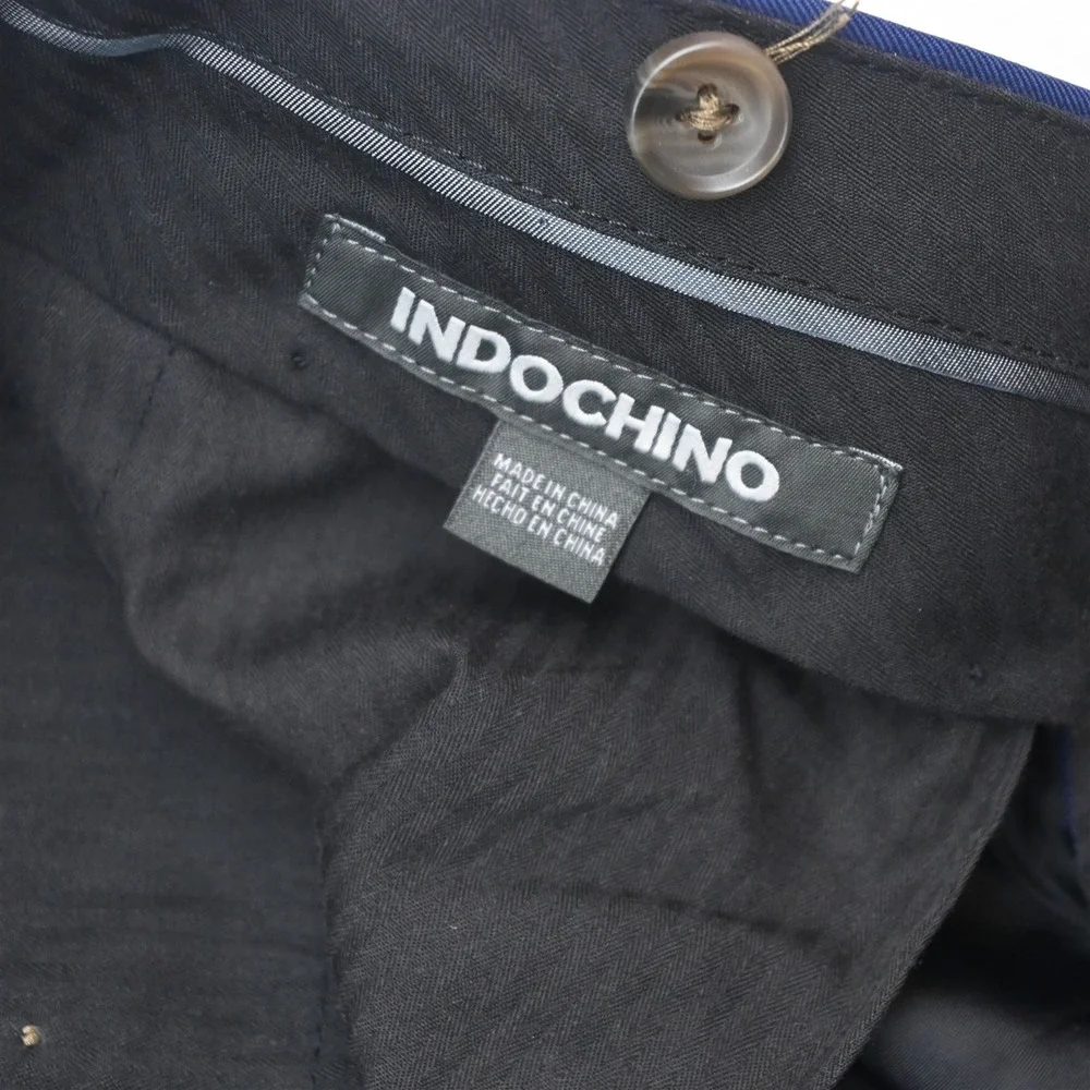 Indochino 40S 34x30 Blue 100% Wool Slim Mens Jacket Pants Suit